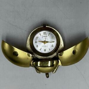 Jufrex 17 Jewels Vntg Juillerat Freres Mechanical Ladybug Watch Coccinelle parts